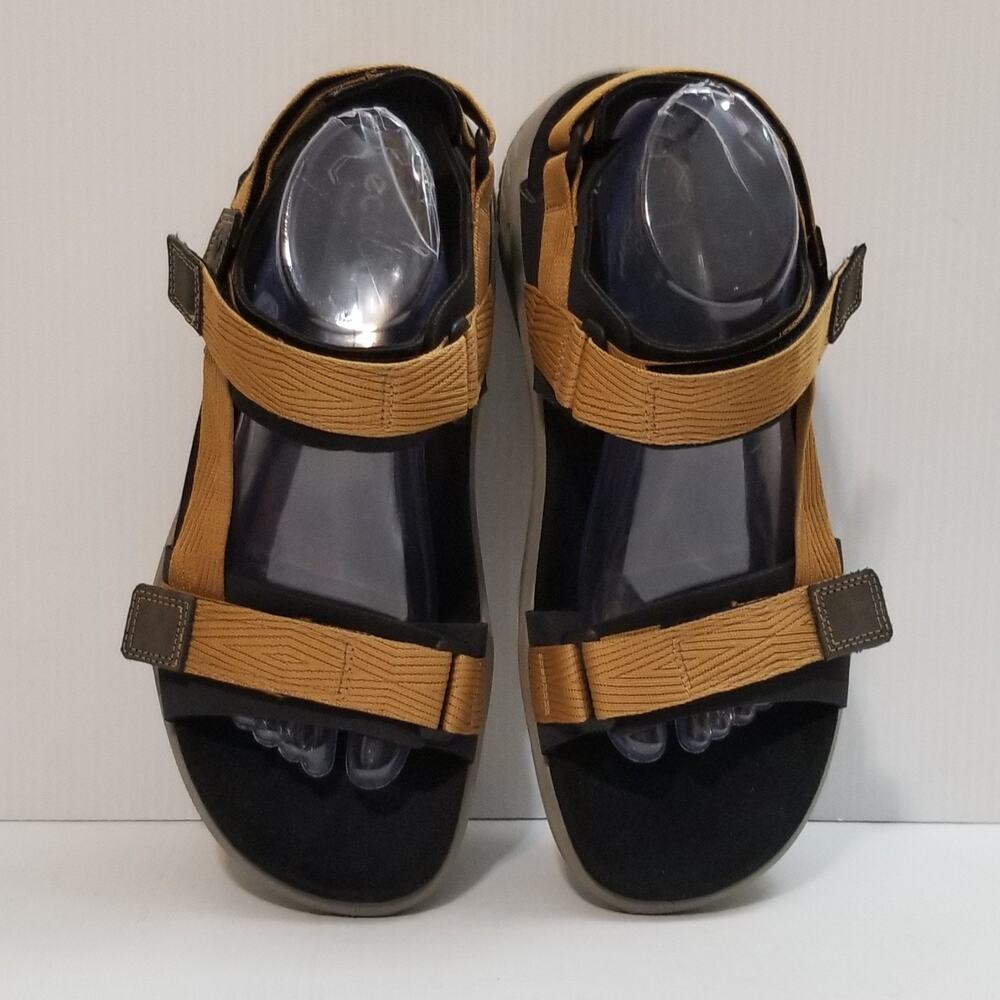 Ecco X-Trinsic Adjustable Strap Comfort Sandals Black/Cayote Mens Size US 9-9.5